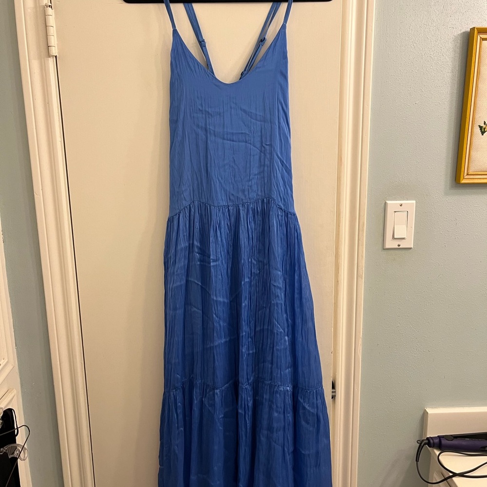 FRNCH Vibrant Blue Backless Dress